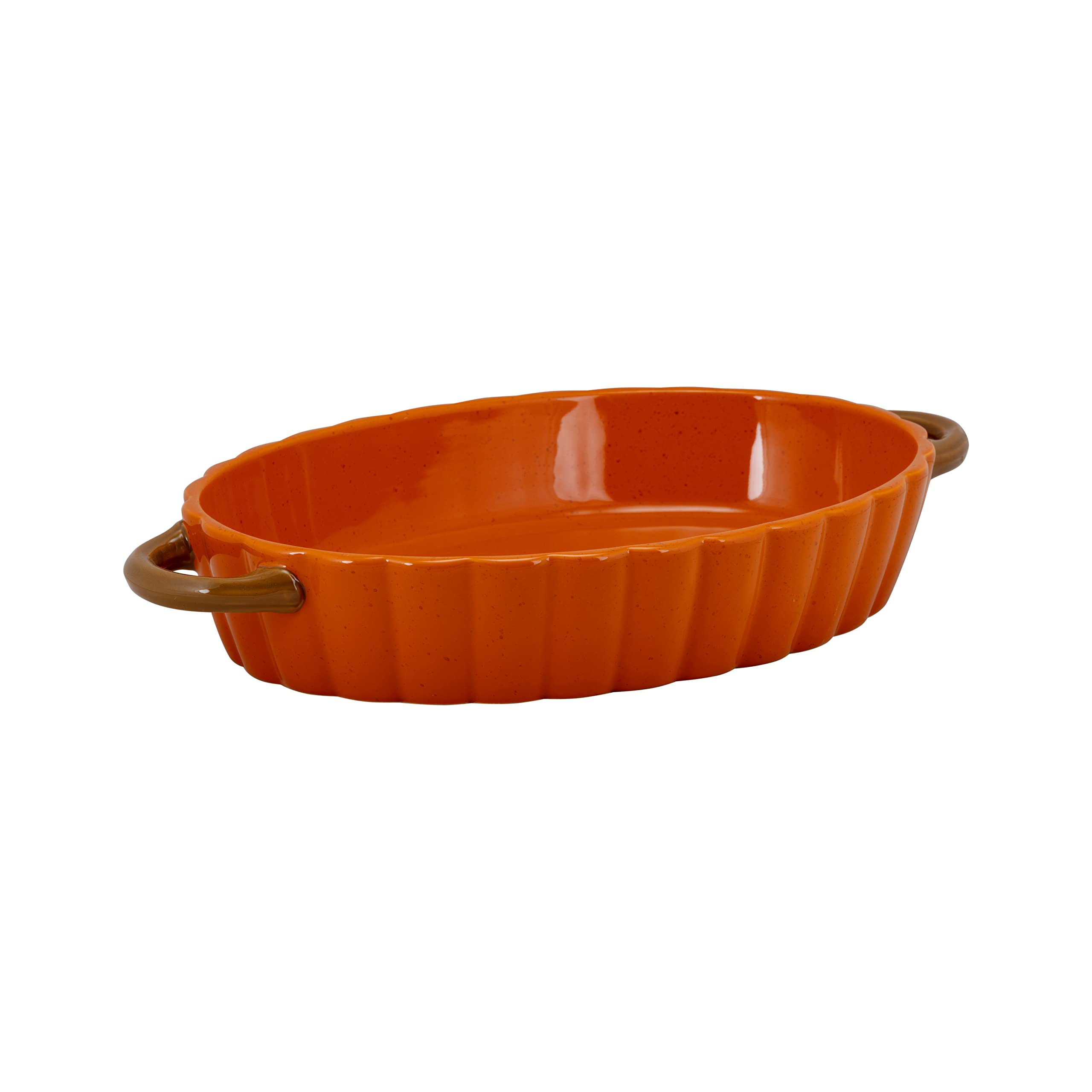 10 Strawberry Street Pumpkin Baker Set, 12" & 14.5", Orange