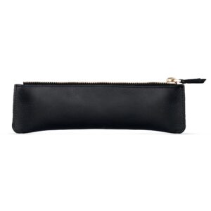 Londo Zippered Genuine Leather Pen and Pencil Case Cosmetic Pouch