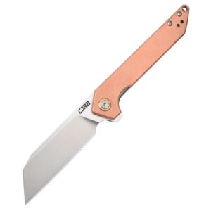 cjrb cutlery folding knife rampart (j1907-cop) ar-rpm9 powder steel blade copper handle pocket knife edc knife