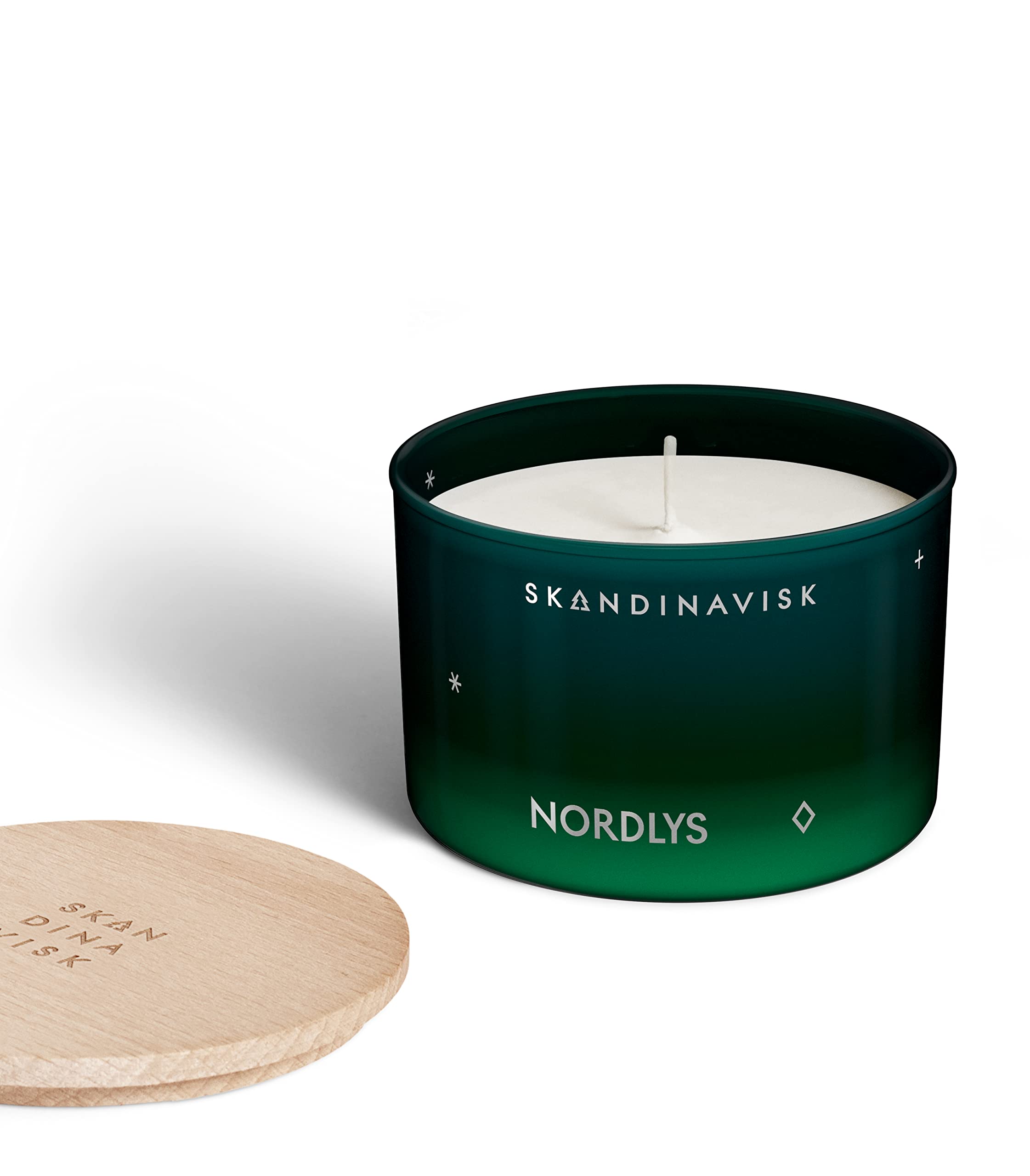 Skandinavisk NORDLYS 'Northern Lights' Scented Candle. Fragrance Notes: Arctic Intensity and Celestial Colour, a Singular Symphony for Senses. 3.17 oz.