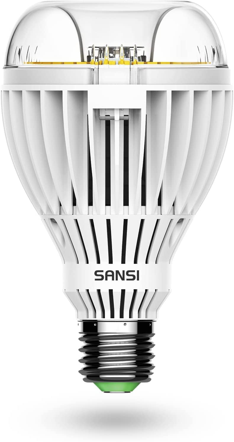 SANSI 350W Equivalent A21 LED Light Bulbs, 5500 Lumens 5000K Daylight Light Bulbs, Non-Dimmable E26 Bulb w/Ceramic Technology, 22.5 Years Lifetime, 36W Power Energy Saving LED Bulb for Home Workspace