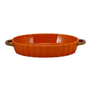 10 Strawberry Street Pumpkin Baker Set, 12" & 14.5", Orange