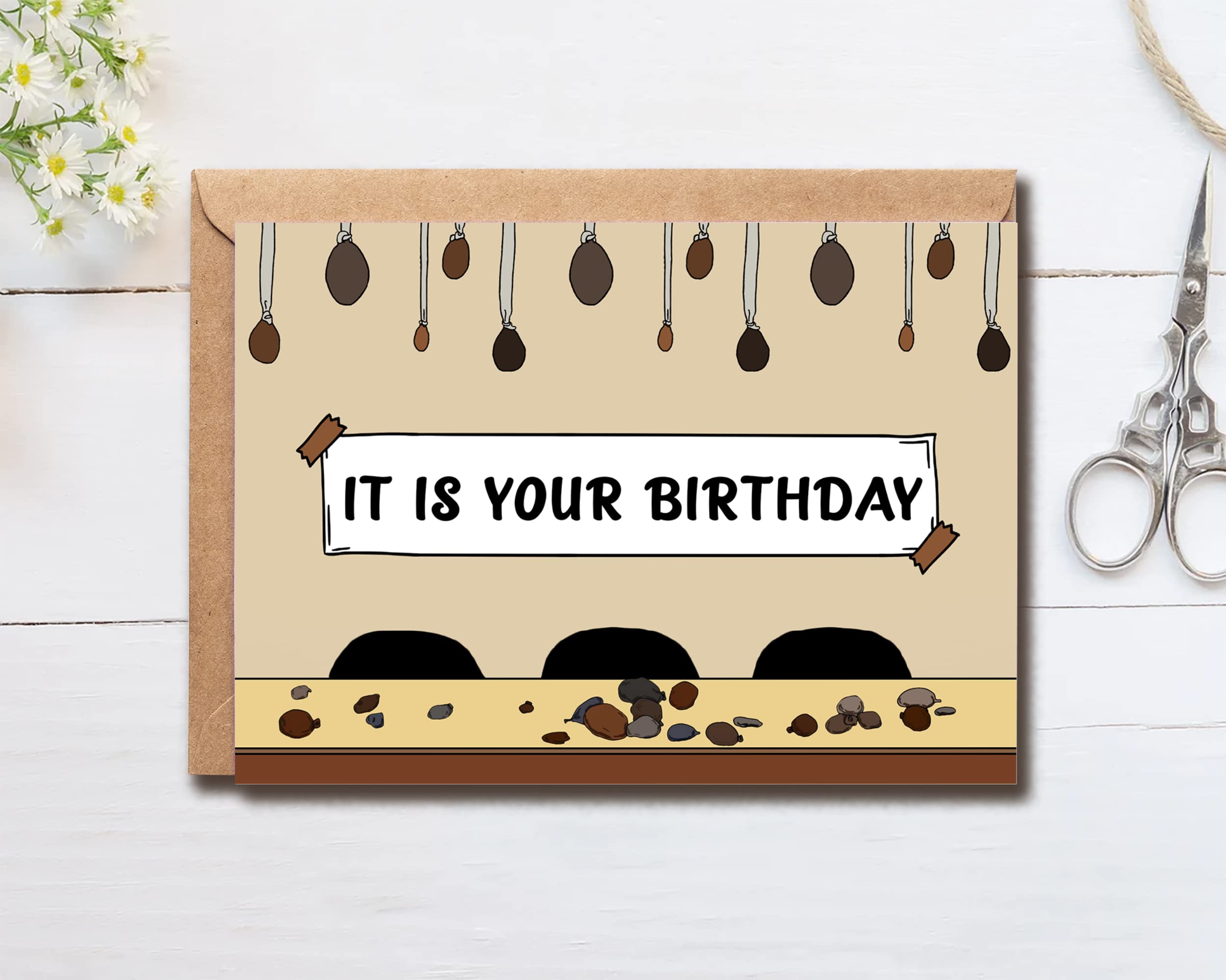 OystersPearl It Is Your Birthday Card - The Office Birthday Card - Dwight Jim Birthday Card Funny Office - Mouse Cave Birthday Card - Happy Birthday Card