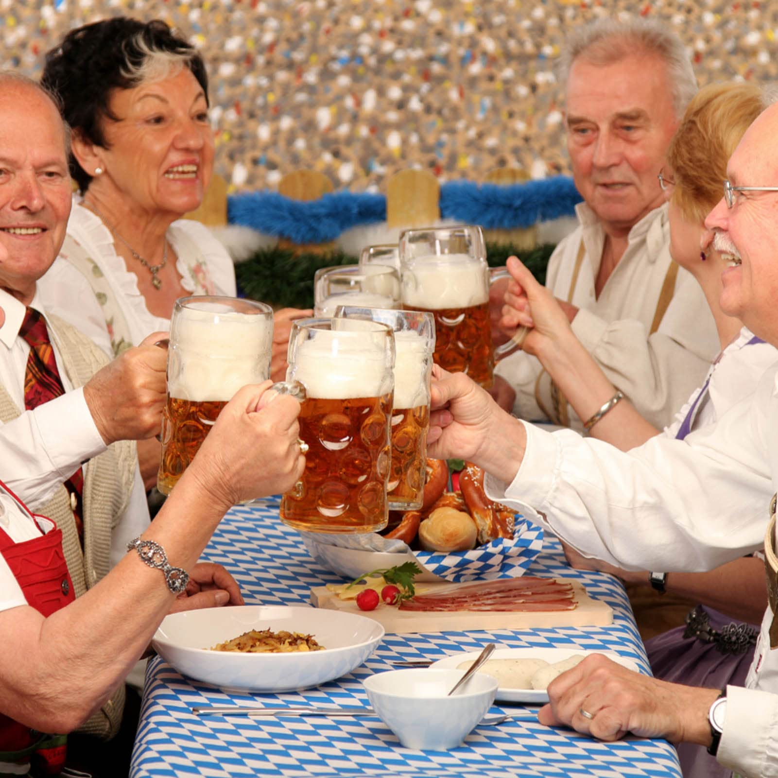 ZYP 5 Pcs Oktoberfests Tablecloth,54" x 108" Oktoberfests Bavarian Vinyl Table Cover,Oktoberfests Decorations Party Table Cloth,Blue and White Tablecloth Oktoberfests Bavarian Flag Check Table Cloth