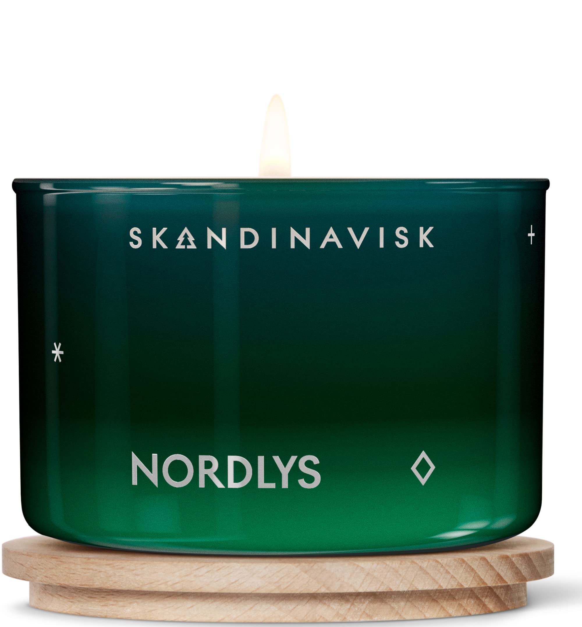 Skandinavisk NORDLYS 'Northern Lights' Scented Candle. Fragrance Notes: Arctic Intensity and Celestial Colour, a Singular Symphony for Senses. 3.17 oz.