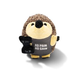 Gym Hedgehog Dog Toy with Plush Dumbbell - Large Chubby Gym Toys For Dogs - Dog Chew Toy - Hedgehog Dog Chew Toys Gym Dog Toy - Gym Toys For Dogs - Fitness Dog Toy - 8" (Single, Fitness)