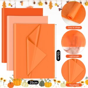 PLULON 90 Sheets Orange Tissue Paper Bulks, Gift Wrap Tissue Paper Sheets for Packaging Birthday Gift Wrapping Paper Birthday Wedding Holiday Paper Flower