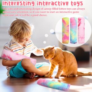 Civaner 6 Pcs Catnip Toys Interactive Cat Kicker Toy Plush Fabric Cat Kick Toy Sticks Chasing Chewing Exercising Catnip Filled Cat Toys Cat Chew Toy for Puppy Kitty (Candy Color, 10.6 Inch)