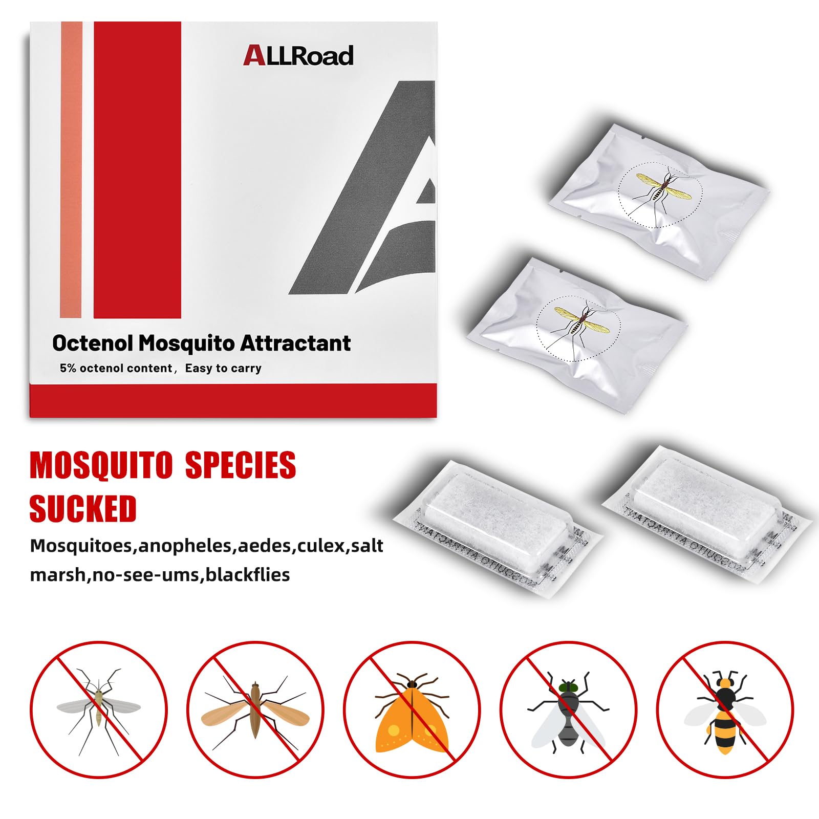 ALLRoad Mosquito Magnet Attractant, 2 Pcs Octenol Lure for Bug Zapper