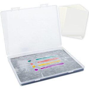 stay wet palette for acrylic painting garpernics wet palette tray with sponges and 100 papers for acrylic paints, keep paint wet and fresh for miniatures