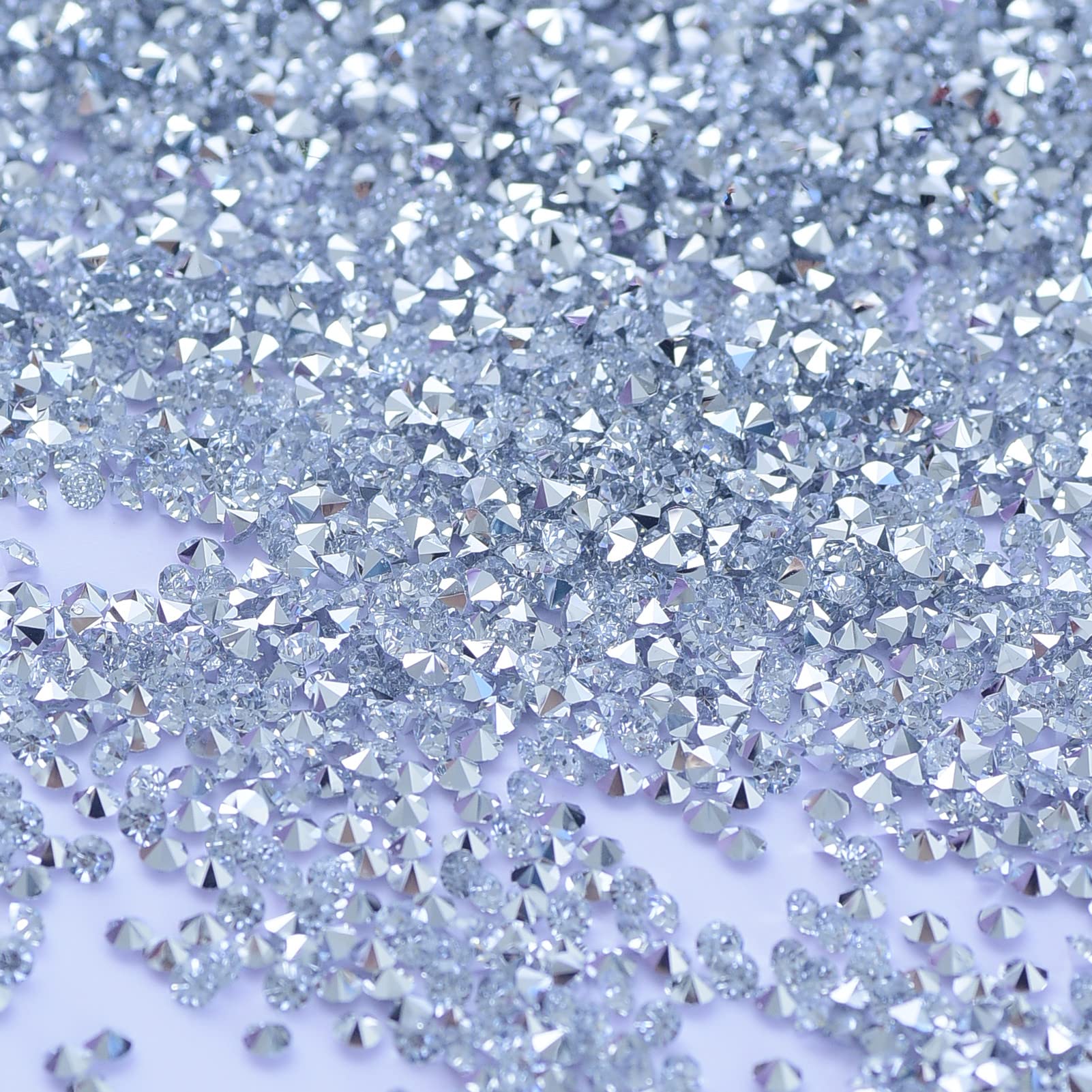 Zhbrchz 12000pcs 3mm Tiny Silver Tone Table Scatter Confetti Crystals Acrylic Diamonds Rhinestones for Table Decorations Party Wedding Decorations Bridal Shower Decorations Vase Beads