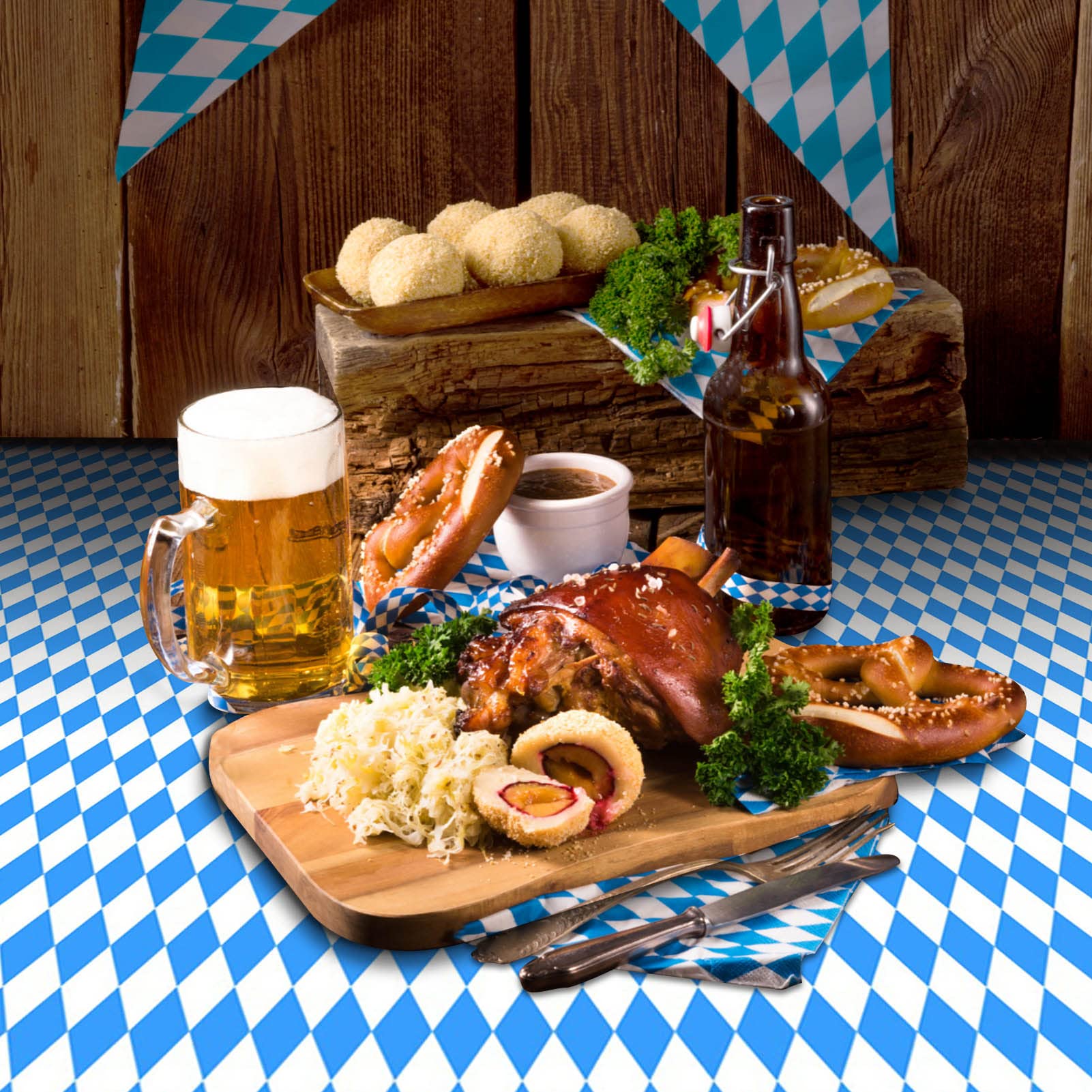 ZYP 5 Pcs Oktoberfests Tablecloth,54" x 108" Oktoberfests Bavarian Vinyl Table Cover,Oktoberfests Decorations Party Table Cloth,Blue and White Tablecloth Oktoberfests Bavarian Flag Check Table Cloth