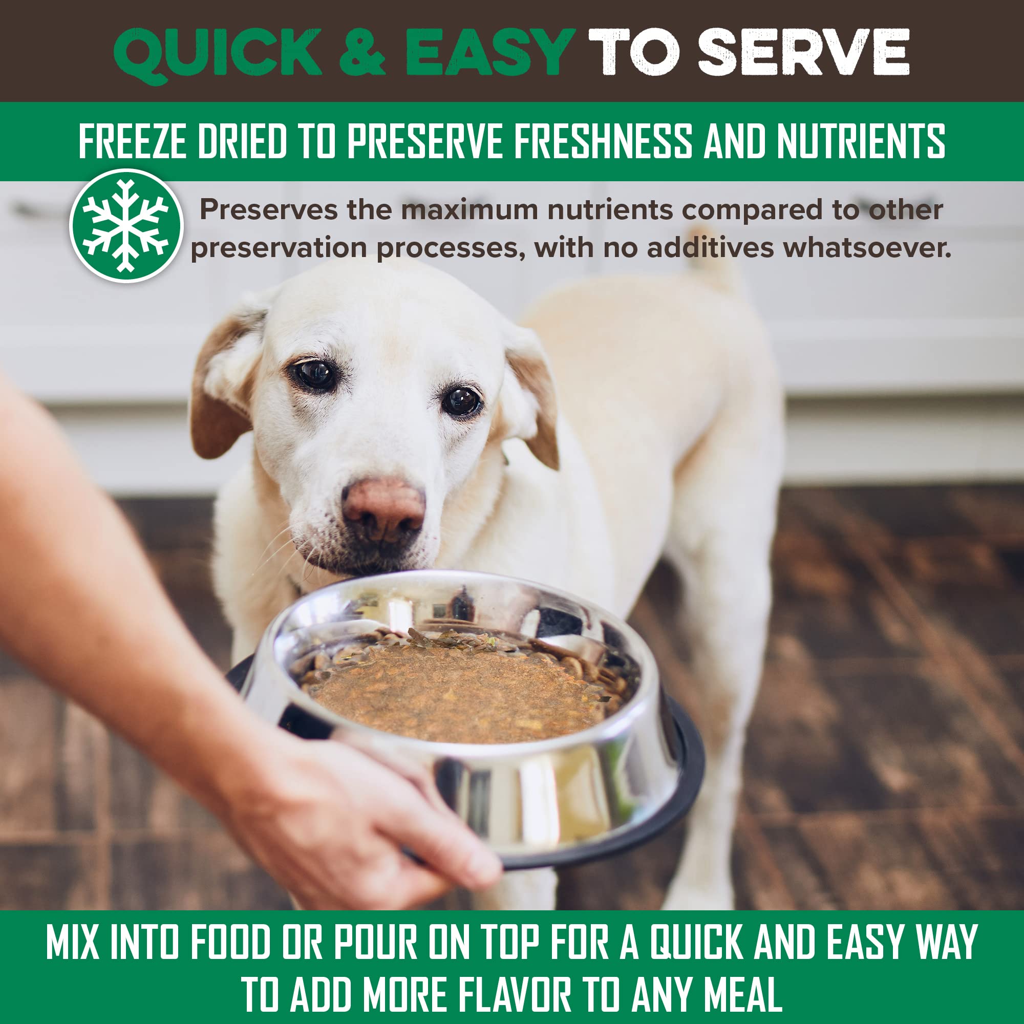 Freeze Dried Dog Food Toppers For Picky Eaters - Raw Elk - Digestive Strength Dog Food Flavoring Supports Gut Health With Healthy Probiotics - Enhance Your Dogs Meal With This Flavor Packed Mix