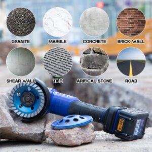 SALI Diamond Concrete Grinding Wheel 4 1/2 inch for Polishing and Cleaning Stone Concrete Surface, Cement, Marble, Rock, Granite, and Thinset Removing, Angle Grinder Segment Wheels Cup 115 * 22.2MM