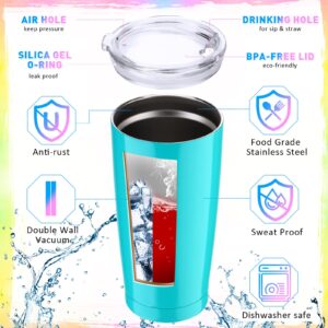 12 Pieces 20 oz Stainless Steel Tumbler Bulk with Lids, Powder Coated Travel Mug Tumblers Double Wall Vacuum Insulated Coffee Tumbler Cup for Hot Cold Water Drinks, 12 Colors