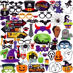 katchon, halloween photo booth props - large, pack of 56 | hocus pocus halloween photo props for photoshoot | halloween selfie props, witch photo props | halloween birthday photo booth props