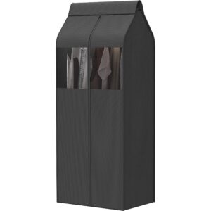 simple houseware long garment storage bag, dark grey