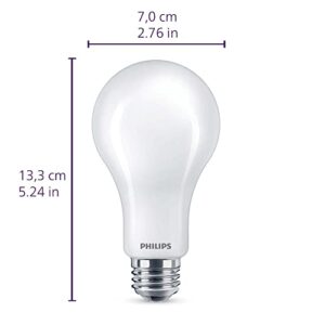 Philips LED Flicker-Free Frosted Dimmable A21 Light Bulb - EyeComfort Technology - 1600 Lumen- Soft White (2700K)- 12.5W=100W - E26 Base - Title 20 Certified - Ultra Definition - Indoor - 2-Pack