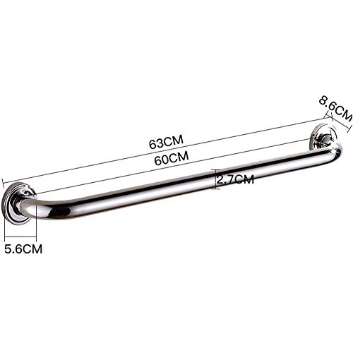 XHALERY Safety Handle,Grab Bar Rail,Bathtub,Toilet, Kitchen,Stairway,Anti-Slip Grip,Antirust Thicken Anti-Fall Stable Durable Stainless Steel (Color : Silver, Size : 26.6cm)