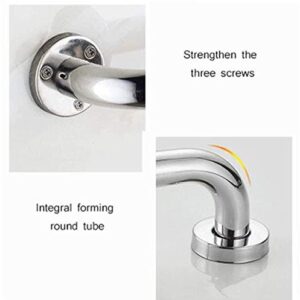 XHALERY Shower Aids,Safety Grab Rails,Bathroom Support Handle,Pure 304 Stainless Steel Bathtub Armrest,Bathtub,Toilet, Bathroom,Kitchen,Stairway Handrail (Color : Silver, Size : 65CM)