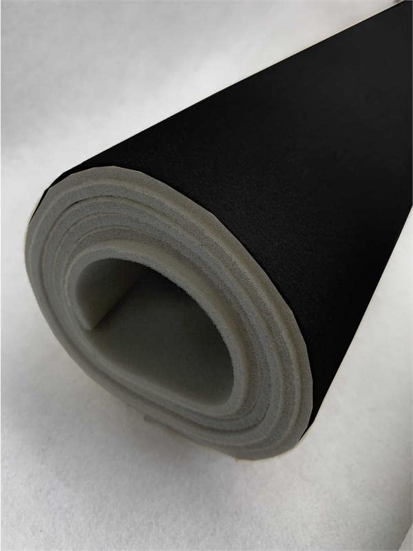 1/8" Automotive Backed Foam Spacer Faux Cloth Headliner Fabric 60" Wide Sold by The Yard (Black)