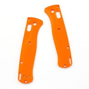 1pair handle non-slip patch diy g10 scales kits for benchmade bugout 535 knife (orange)