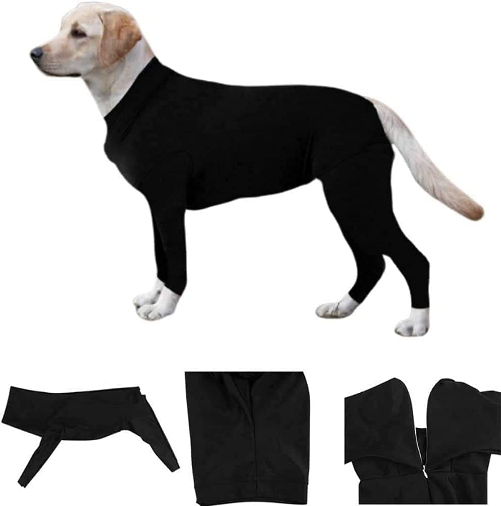 Dog Recovery Suit Abdominal Wound After Surgery Wear, Dog Anti-Licking Elastic Tights Bodysuit, Preventing Full Body for Shedding, Allergy, Wound Protection, E Collar Alternative