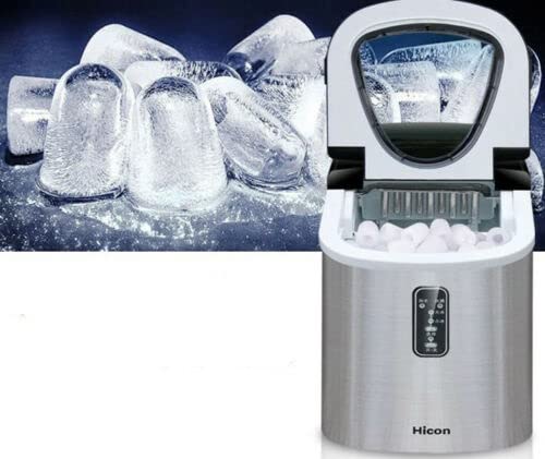 220V Stainless Commercial Ice Cube Maker Portable Ice Machine Restaurant