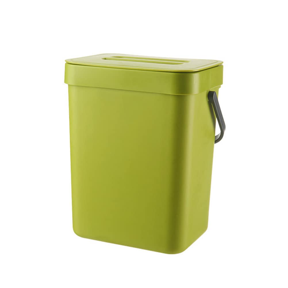 Small Kitchen Compost Bin with Lid 3L Kitchen Waste Bin Household Countertop Container Hanging Small Trash Can for Rubbish Composter