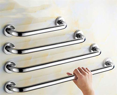 XHALERY Shower Aids,Safety Grab Rails,Bathroom Support Handle,Pure 304 Stainless Steel Bathtub Armrest,Bathtub,Toilet, Bathroom,Kitchen,Stairway Handrail (Color : Silver, Size : 65CM)