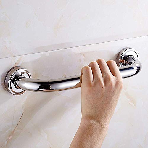 XHALERY Safety Handle,Grab Bar Rail,Bathtub,Toilet, Kitchen,Stairway,Anti-Slip Grip,Antirust Thicken Anti-Fall Stable Durable Stainless Steel (Color : Silver, Size : 26.6cm)