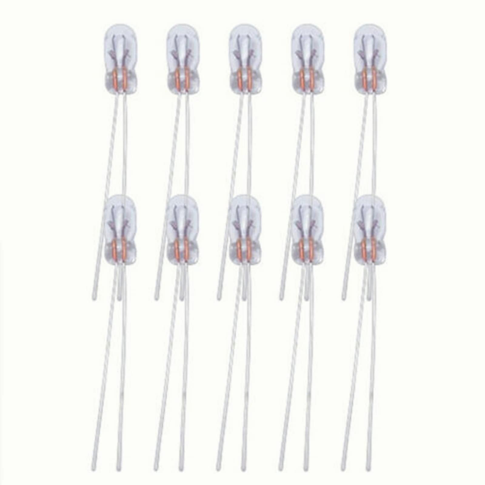 MOONDKIST 20Pcs Light Bulbs, 3mm 12V Miniature Lamp Light Bulb, T3 Incandescent Filament Halogen Bulb