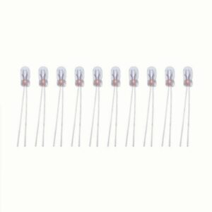 MOONDKIST 20Pcs Light Bulbs, 3mm 12V Miniature Lamp Light Bulb, T3 Incandescent Filament Halogen Bulb