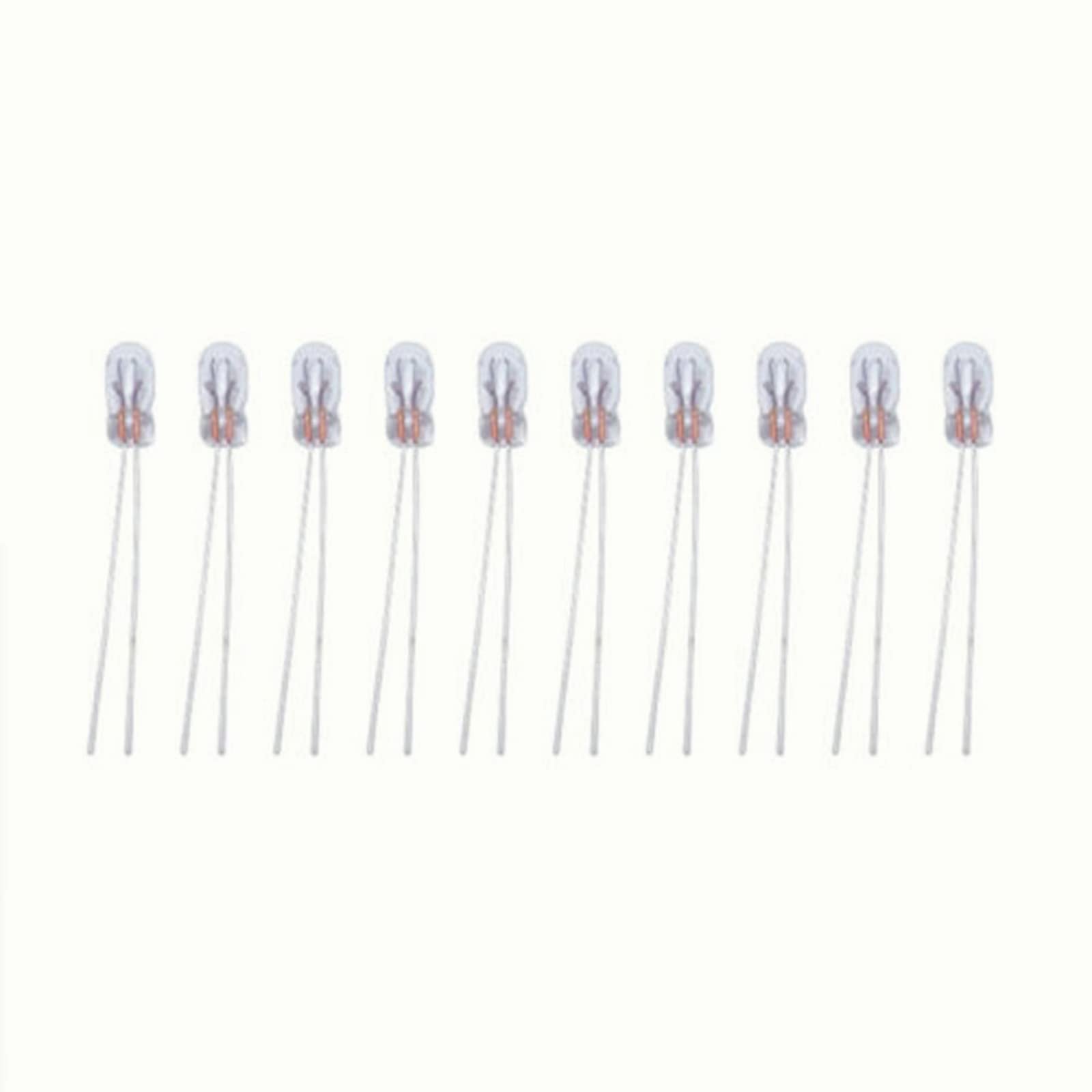 MOONDKIST 20Pcs Light Bulbs, 3mm 12V Miniature Lamp Light Bulb, T3 Incandescent Filament Halogen Bulb