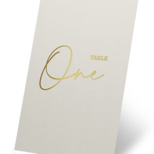 dynamic collection Wedding Table Numbers - Gold Table Numbers for Wedding Reception with Double Sided Table Number Cards 1-30 + Head Table & Gift Table Card, Luxury Gold Foil, 400 GSM, 4x6 inches