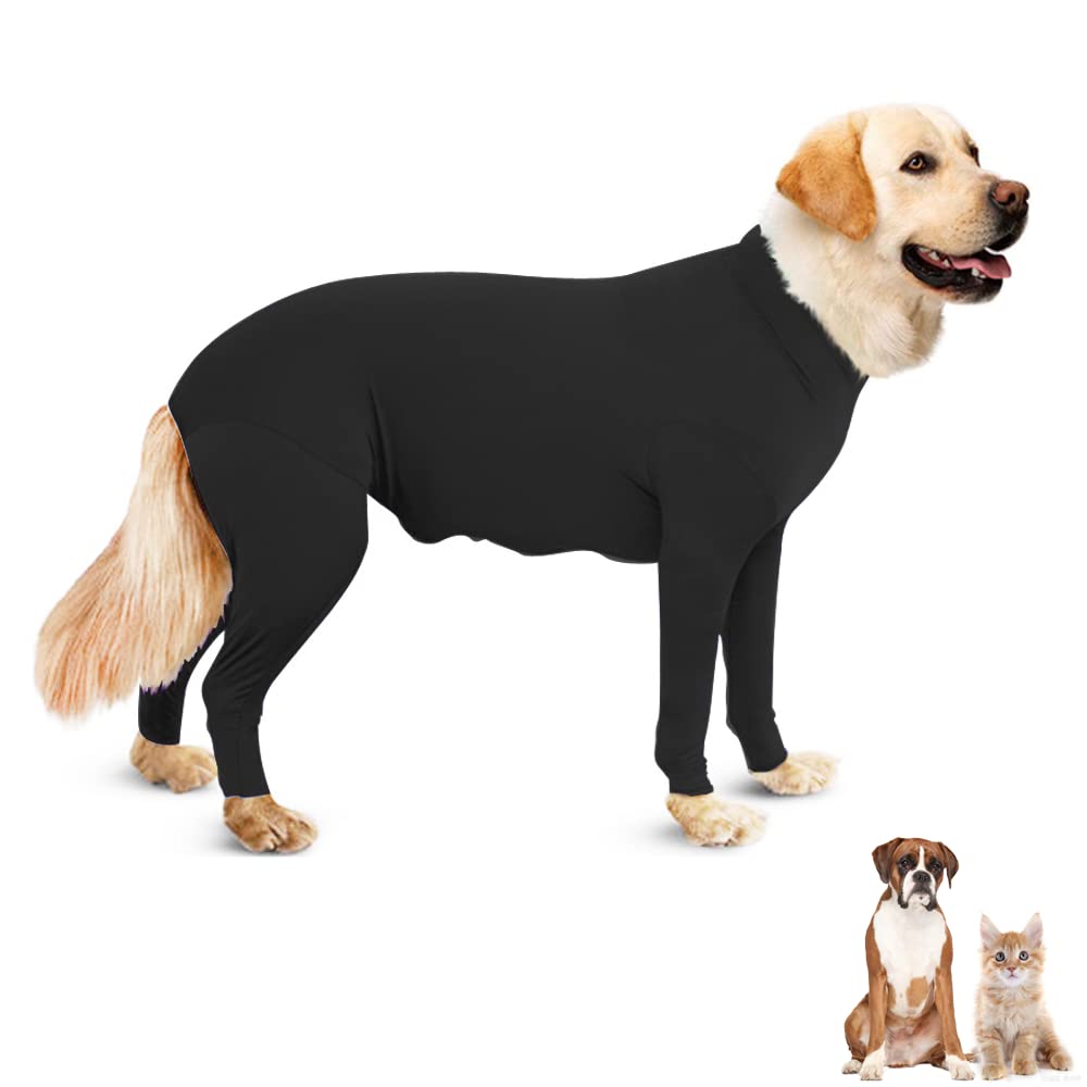 Dog Recovery Suit Abdominal Wound After Surgery Wear, Dog Anti-Licking Elastic Tights Bodysuit, Preventing Full Body for Shedding, Allergy, Wound Protection, E Collar Alternative