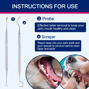 Ninieleph Teeth Cleaner for Dogs, Dog Teeth Cleaning, Dog Ultrasonic Tartar Remover, Keep Dog Teeth Health. (White)