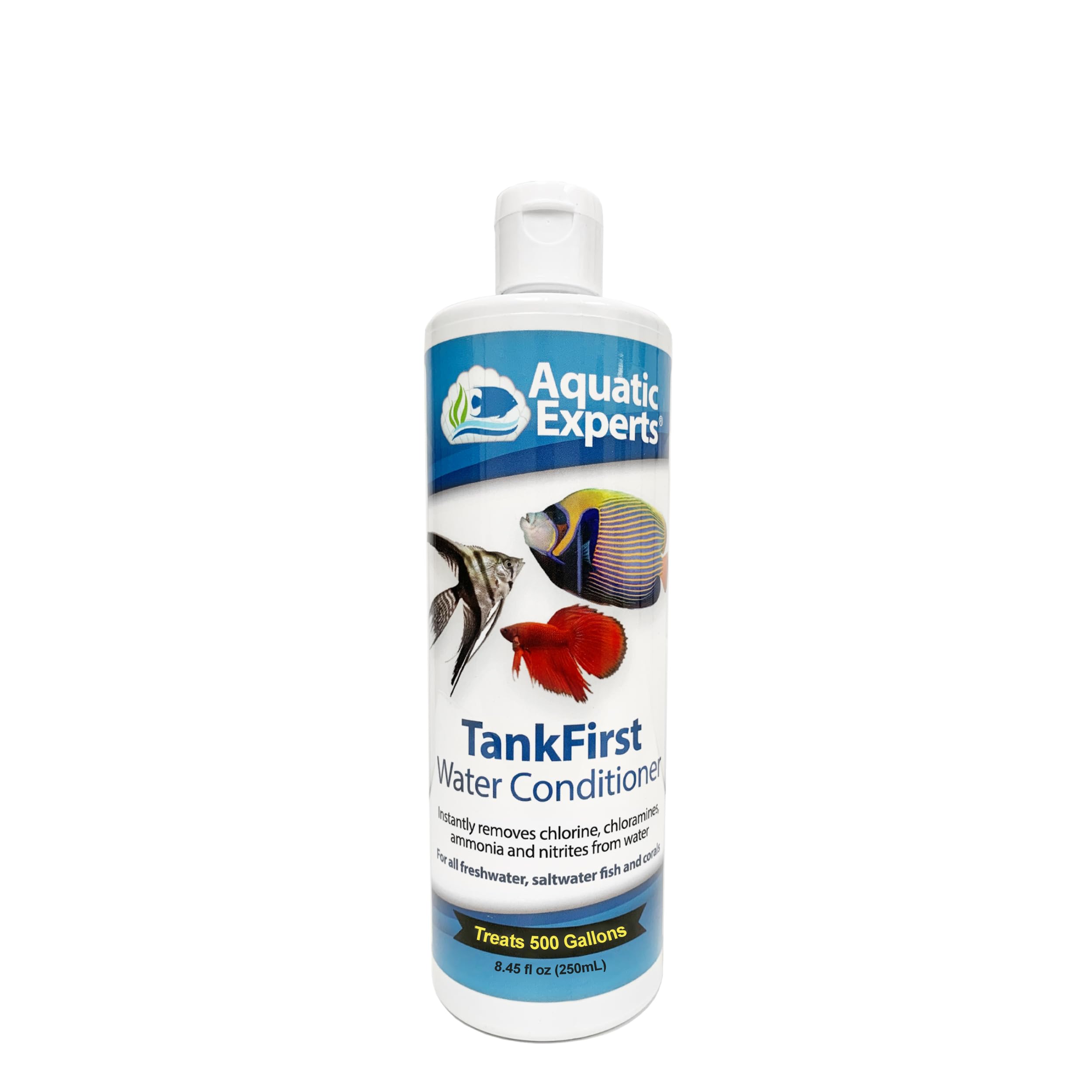 TankFirst Complete Aquarium Water Conditioner - Fish Water Conditioner, Instantly Removes Chlorine, Chloramines, and detoxifies Ammonia from Fish Tank (TankFirst Regular, 250 ml)