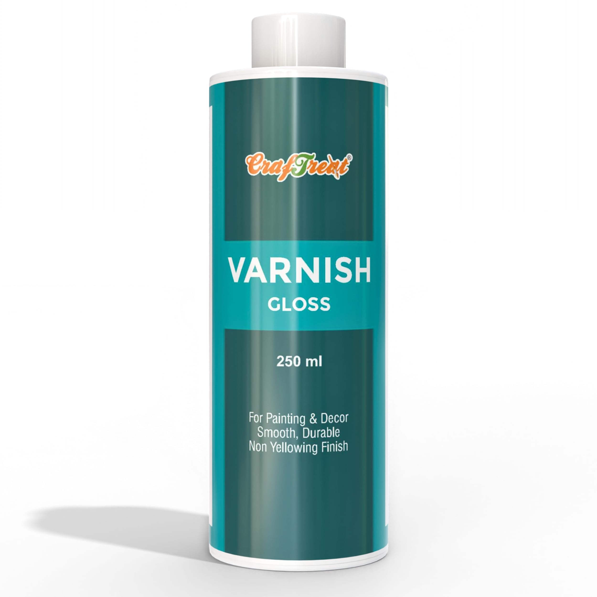 CrafTreat Gloss Varnish for Acrylic Painting - Acrylic Varnish for Paintings 120 ml, Clear Acrylic Gloss Varnish for Oil Painting, Canvas, Wood