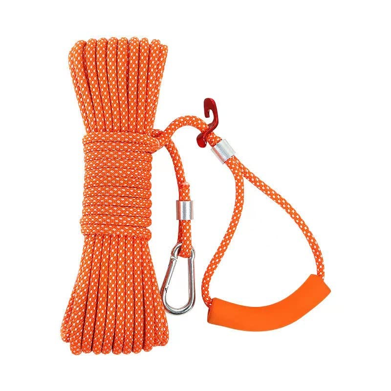 Togestar Clothesline Orange Rope 15m/50ft Unique Design - Easy to Tighten - Heavy Duty Drying Laundry Line Adjustable for Indoor Outdoor Laundry Clothesline Rope