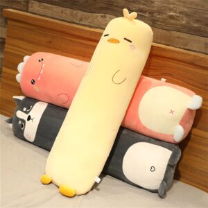 LVPU Kawaii Bear Long Body Pillow - 39.3" Plush Stuffed Animal - Soft, Huggable Comfort for Adults and Kids for Birthdays, Valentines - Cute and Fuzzy Boyfriend Pillow