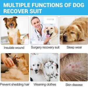 Dog Recovery Suit Abdominal Wound After Surgery Wear, Dog Anti-Licking Elastic Tights Bodysuit, Preventing Full Body for Shedding, Allergy, Wound Protection, E Collar Alternative