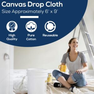 Simpli-Magic 79196C Case of Canvas Drop Cloth (Size: 6' x 9') -12 Pack, Natural