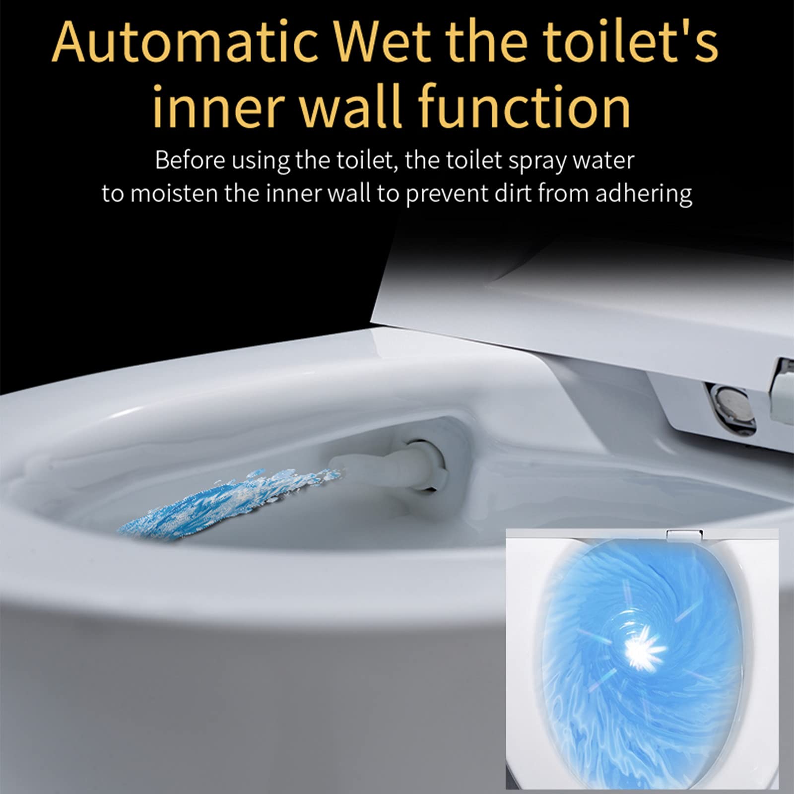 Modern Intelligent Smart Toilet, One-Piece Dual Flush,Comfort Height Toilet Warm Dryer,Automatic Energy Saving System | Advance Bidet and Soft Closing Seat