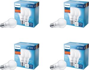 philips led basic frosted non-dimmable a19 light bulb - eyecomfort technology - 800 lumen - soft white (2700k) - 10w=60w - e26 base - indoor - 8-pack