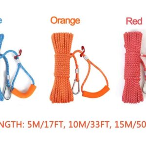 Togestar Clothesline Orange Rope 15m/50ft Unique Design - Easy to Tighten - Heavy Duty Drying Laundry Line Adjustable for Indoor Outdoor Laundry Clothesline Rope