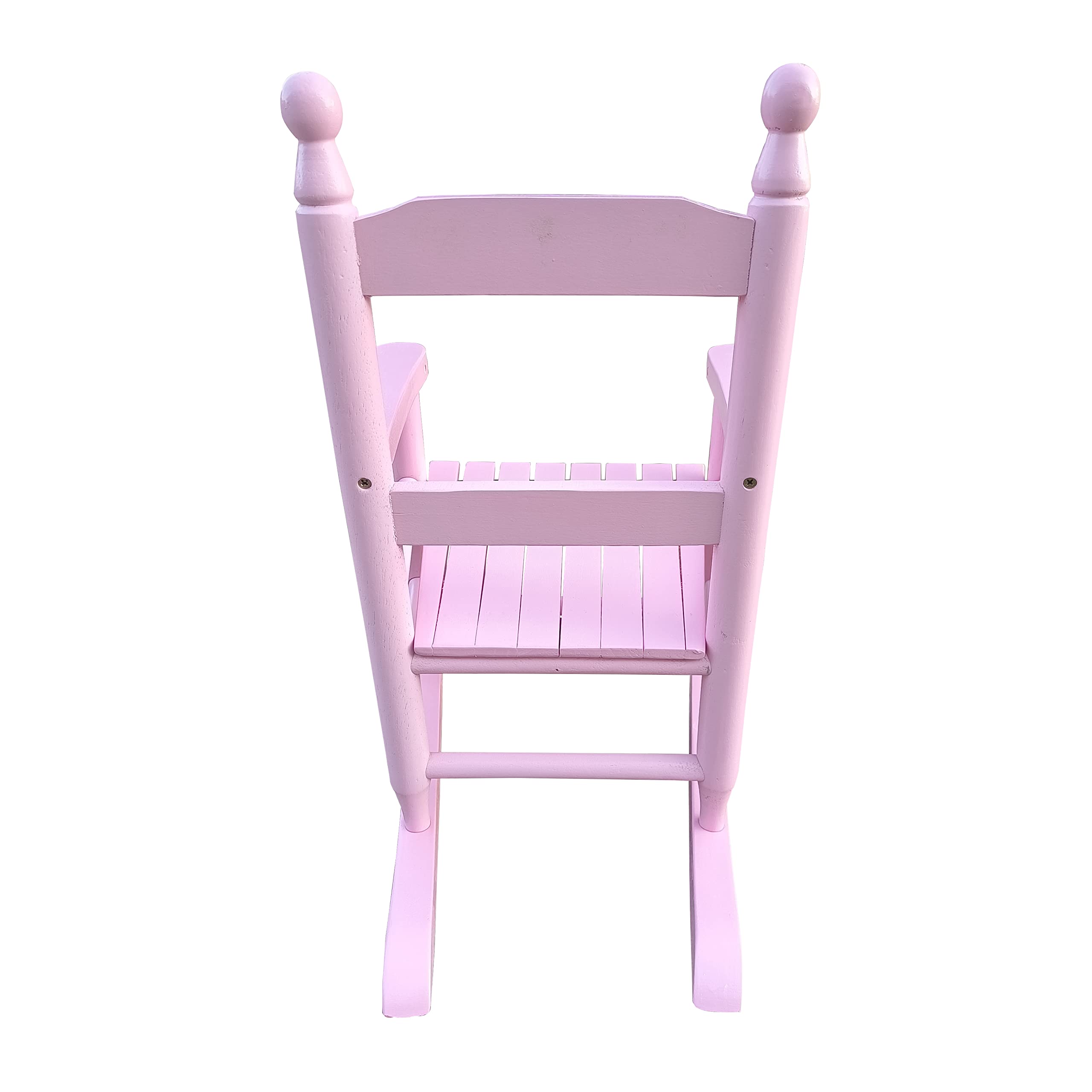 Goujxcy Kids' Rocking Chairs, Childrens Rocking Chair, Wooden Classic Rocker Chair Indoor Outdoor for Youth/Childs/Childrens Porch Rocker Chair for Living Room,Bedroom,Balconies, Porches (Pink)