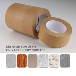 Lichamp Wide Brown Painters Tape 2 inch, 1pc Medium Adhesive Brown Masking Tape, 1.95 inches x 55 Yards