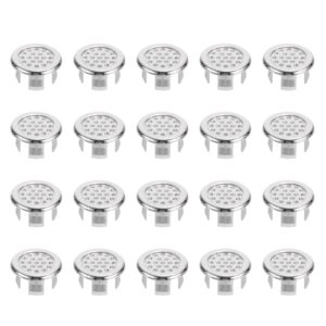 tehaux 20pcs bathroom sink overflow trim ring, 1 inch sink overflow ring basin overflow hole cover kitchen basin trim round sink overflow cap for kitchen bathroom vanity sink