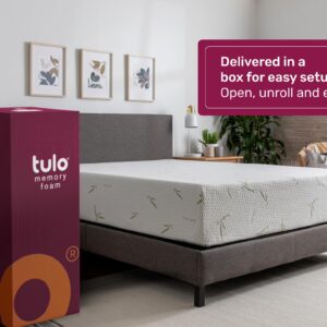 Tulo 12" Medium-Plush Memory Foam Bamboo Pressure Relief Mattress in a Box | Twin XL Size